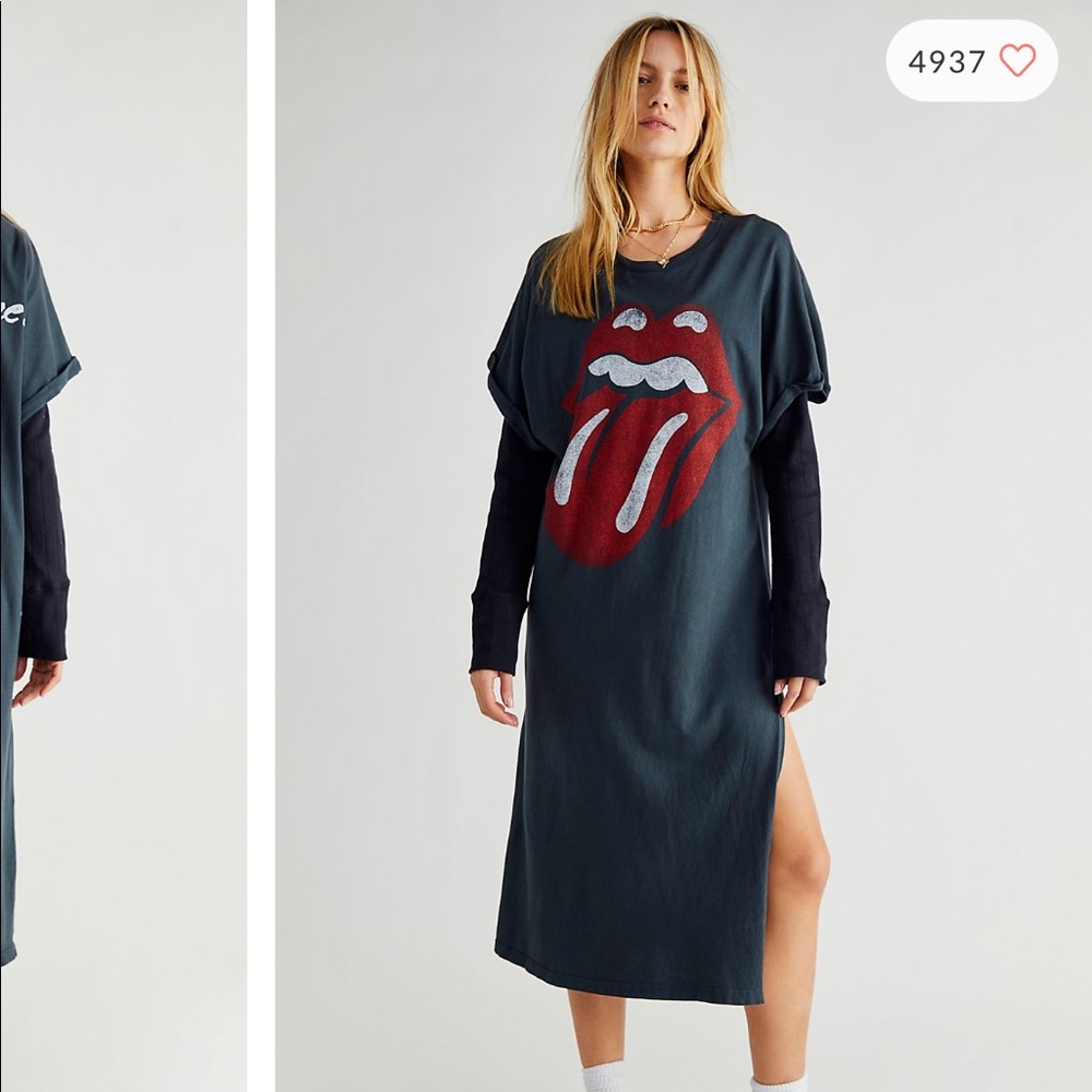 Free people Rolling Stones maxi tee